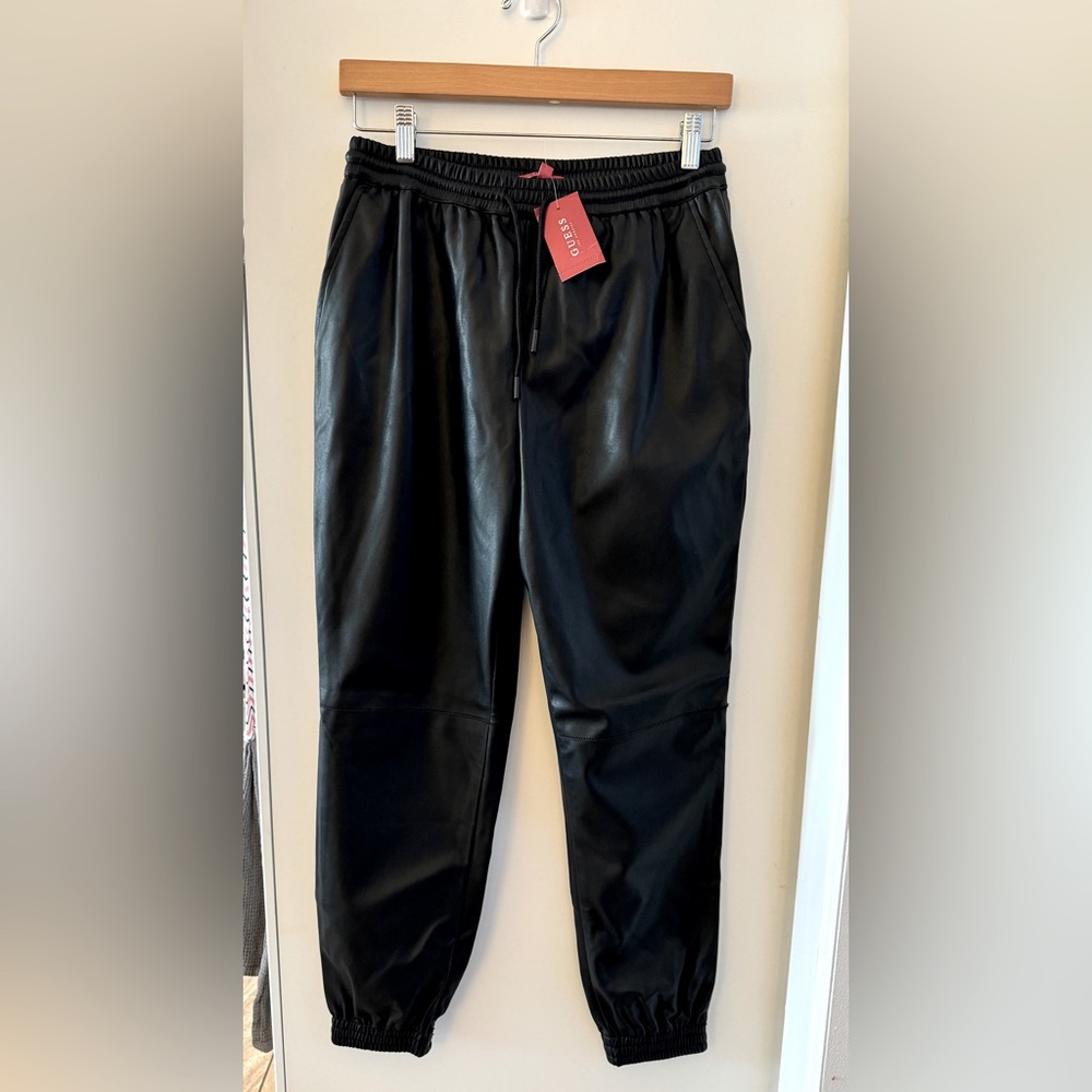 Guess Pleather Joggers Size Small